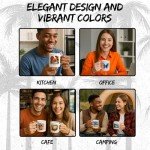 Rooster Ceramic Coffee Mug 11oz - Tea Coffee Mug with Comfortable Grip - Unique Animal Gift Cup for Office or Home - Vibrant Long-Lasting Print ID44991