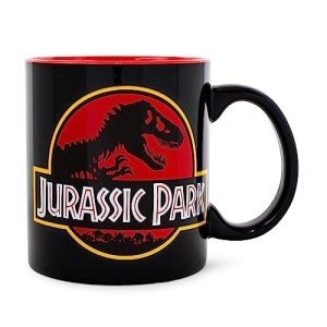 Silver Buffalo Jurassic Park Logo Jumbo Ceramic Coffee Mug, 20 Ounces