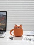 TANG PIN Orange Fox Infusion Mug, 13.5 OZ, Ceramic, Animal Coffee Mug