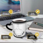 Flaskars Funny Coffee Mug - Have A Nice Day Heat Sensitive Color Changing Mug - White Elephant Gift for Adults, Funny Gag Gift Idea for Coworker, Best Friend, Men, Women