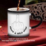 Flaskars Funny Coffee Mug - Have A Nice Day Heat Sensitive Color Changing Mug - White Elephant Gift for Adults, Funny Gag Gift Idea for Coworker, Best Friend, Men, Women