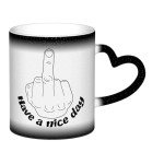 Flaskars Funny Coffee Mug - Have A Nice Day Heat Sensitive Color Changing Mug - White Elephant Gift for Adults, Funny Gag Gift Idea for Coworker, Best Friend, Men, Women
