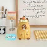 LLFH Capybara Mug Capybara Gifts Tumbler 16 Oz Ceramic Coffee Mugs With Lid Tea Kapibara Cup Funny Unique Gift （Yellow）