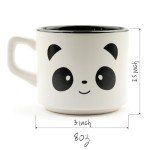 Palto Design,Cute Panda Coffee Mugs for Women and Funny Coffee Mug for Men, Cool Ceramic Animal Coffee Mug Gift for Hot and Cold Drinks, Panda Cup Gifts for Girls Women Men Kids, Medium, White