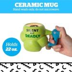 BigMouth Inc. Fart Mug, Funny Gag Gift, Large Ceramic Coffee Mug, Silent but Deadly - 22 Ounces