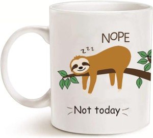 Funny Novelty sloth coffee mug,cute sloth Animal Tea Cup, Unique Valentines Mothers Day Graduation Birthday Present Christmas Gifts for Women Mom Him Her Wife Friend Sister Teacher Grandma