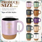 Jingmore 10 Pcs Christian Mugs Bulk Set Appreciation Gift Inspirational Bible Verse Coffee Mug 15oz Religious Christian Cups Church Gift for Women Men, Neutral Colors 10 Styles(English Tree of Life)
