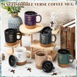 Jingmore 10 Pcs Christian Mugs Bulk Set Appreciation Gift Inspirational Bible Verse Coffee Mug 15oz Religious Christian Cups Church Gift for Women Men, Neutral Colors 10 Styles(English Tree of Life)