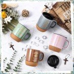 Jingmore 10 Pcs Christian Mugs Bulk Set Appreciation Gift Inspirational Bible Verse Coffee Mug 15oz Religious Christian Cups Church Gift for Women Men, Neutral Colors 10 Styles(English Tree of Life)