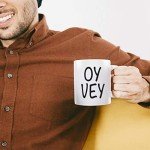 Custom Coffee Mug 11 Ounces Oy Vey Jewish Yiddish Expression B Foreign Languages Hebrew Ceramic Tea Cup Design Only