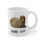 Lovesout Funny Capybara Cute Personalized Name Christmas 2025 Gifts Coffee Mug White 11 Oz