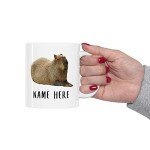 Lovesout Funny Capybara Cute Personalized Name Christmas 2025 Gifts Coffee Mug White 11 Oz