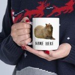 Lovesout Funny Capybara Cute Personalized Name Christmas 2025 Gifts Coffee Mug White 11 Oz