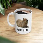 Lovesout Funny Capybara Cute Personalized Name Christmas 2025 Gifts Coffee Mug White 11 Oz