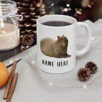 Lovesout Funny Capybara Cute Personalized Name Christmas 2025 Gifts Coffee Mug White 11 Oz