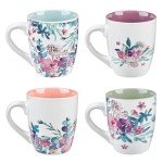 Rejoice Watercolor Flowers Bible Verse Mug Set