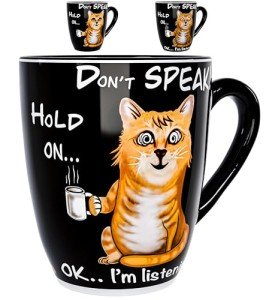 Color Changing Sleepy Cat Coffee Mug 15OZ - Ceramic Heat Sensitive Cup Hot Cocoa Tea Milk Mugs Hot Drinks and beverages Unique Beautiful Funny Holiday Christmas gift Idea for Cat lovers women men mom