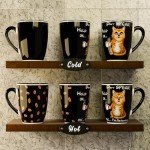 Color Changing Sleepy Cat Coffee Mug 15OZ - Ceramic Heat Sensitive Cup Hot Cocoa Tea Milk Mugs Hot Drinks and beverages Unique Beautiful Funny Holiday Christmas gift Idea for Cat lovers women men mom