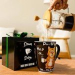 Color Changing Sleepy Cat Coffee Mug 15OZ - Ceramic Heat Sensitive Cup Hot Cocoa Tea Milk Mugs Hot Drinks and beverages Unique Beautiful Funny Holiday Christmas gift Idea for Cat lovers women men mom