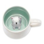 VANUODA Cute Cat in Mug, 3D Animal Ceramic Tea Cup, Coffee Mugs, Valentines Mothers Day Easter Christmas Gifts for Women Mum Her Wife Grandma Girl Boy Kids Teacher Friend, Birthday Present Idea