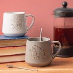 Karma Novelty Ceramic Coffee Mug Liquid Patience - 16 oz Cute Sarcastic Coffee and Tea Mug – Funny Coffee Mug with Witty Sayings for Women and Men, Gift for Friends, Coworkers, Boss, Mothers Day Gifts