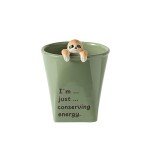 DIHOclub Ceramic Cup Funny 3D Sloth Mug Coffee Mug for Women and Men Gift for Best Friends and Coworkers (Light green-Sloth)