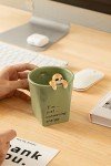 DIHOclub Ceramic Cup Funny 3D Sloth Mug Coffee Mug for Women and Men Gift for Best Friends and Coworkers (Light green-Sloth)