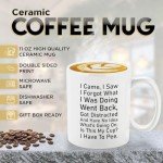 Veracco I Came I Saw I Forgot Coffee Mug Have No Idea Whats Going On Is This My Cup I Have To Pee Cup Sarcastic Gift Office Humor Gift Wife Coffee Mug Gifts For Forgetful Friend Office Humor Present