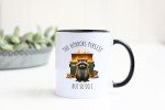 Yalocib Funny Raccoon Trash Fire Mug, The Horrors Persist But So Do I, Dumpster Fire Vibes, Gift for Friend or Coworker, 11oz Ceramic Coffee Mug/Tea Cup