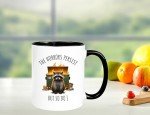 Yalocib Funny Raccoon Trash Fire Mug, The Horrors Persist But So Do I, Dumpster Fire Vibes, Gift for Friend or Coworker, 11oz Ceramic Coffee Mug/Tea Cup