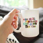 Coffee Ransom Note Coffee Mug - Funny Sarcastic Coffee Mug Gifts for Coffee Lovers - Large 15oz White Ceramic