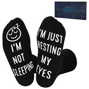 Nucinzua Birthday Gifts for Men,Funny Socks Gift Ideas for Dad Husband Grandpa Teens,Stocking Stuffers for Men Boys,Christmas Gifts for Him,Fun Sleeping Socks