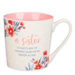 Christian Art Gifts Floral Pink Ceramic Coffee Mug – 14 oz. Microwave and Dishwasher-Safe Lead-Free Non-Toxic Inspirational Scripture Coffee and Tea Mug for Sisters with Bible Verse – Proverbs 31:29