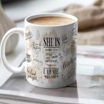 Puouoonyi Inspirational Gifts Mug for Women - Positive Daily She Is Affirmations Mug 11oz, Motivational, Mental Health, Self Love, Self Care & Mindfulness Gift for Girls Mom Friends