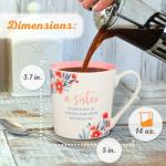 Christian Art Gifts Floral Pink Ceramic Coffee Mug – 14 oz. Microwave and Dishwasher-Safe Lead-Free Non-Toxic Inspirational Scripture Coffee and Tea Mug for Sisters with Bible Verse – Proverbs 31:29