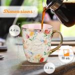 Christian Art Gifts Pastel Floral Ceramic Coffee Mug – 14 oz. Lead-Cadmium-free, Non-toxic Inspiration Scripture Coffee & Tea Mug for Mug for Women with Bible Verse: Strength & Dignity –Proverbs 31:25
