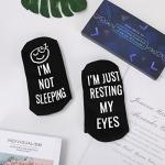 Nucinzua Birthday Gifts for Men,Funny Socks Gift Ideas for Dad Husband Grandpa Teens,Stocking Stuffers for Men Boys,Christmas Gifts for Him,Fun Sleeping Socks