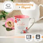 Christian Art Gifts Floral Pink Ceramic Coffee Mug – 14 oz. Microwave and Dishwasher-Safe Lead-Free Non-Toxic Inspirational Scripture Coffee and Tea Mug for Sisters with Bible Verse – Proverbs 31:29