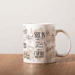 Puouoonyi Inspirational Gifts Mug for Women - Positive Daily She Is Affirmations Mug 11oz, Motivational, Mental Health, Self Love, Self Care & Mindfulness Gift for Girls Mom Friends
