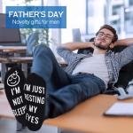 Nucinzua Birthday Gifts for Men,Funny Socks Gift Ideas for Dad Husband Grandpa Teens,Stocking Stuffers for Men Boys,Christmas Gifts for Him,Fun Sleeping Socks