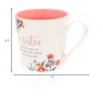 Christian Art Gifts Floral Pink Ceramic Coffee Mug – 14 oz. Microwave and Dishwasher-Safe Lead-Free Non-Toxic Inspirational Scripture Coffee and Tea Mug for Sisters with Bible Verse – Proverbs 31:29