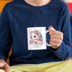 Cute Hedgehog Coffee Mug, Custom Nature Inspired Cup For Kids, Personalized Name On Hedgehog Design Ceramic Cup, Gift For Birthday, Customized Glitter Animal White Mug 11oz 15oz