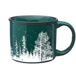 Black Lantern Coffee Mugs—Nature-Themed Coffee Cups and Tea Mugs for Nature Lovers—Large Coffee Mug for Women and Men—Ceramic Mugs for Hot Chocolate, Cappucinos, and Lattes—15oz. (Forest Landscape)