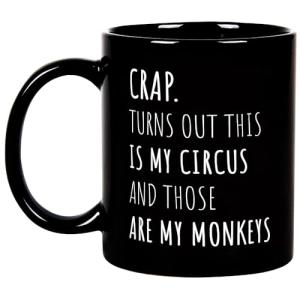 Fatbaby Funny Coffee Mug Gifts For Women Men Coworkers Friends,Birthday Christmas Thanksgiving Gifts For Women Men Circus Tea Cup 11 OZ