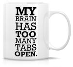 Retreez Funny Mug - My Brain Has Too Many Tabs Open Office Work 11 Oz Ceramic Coffee Mugs - Funny, Sarcasm, Motivational, Inspirational birthday gifts for friends, coworkers, siblings, dad, Mom