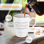 Christian Art Gifts Inspirational Ceramic Coffee & Tea Scripture Mug for Men, Women & Grads: Know The Plans Encouraging Bible Verse, Lead & Cadmium-free Non-Toxic Novelty Cup, White/Black/Gold, 12 oz.