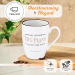 Christian Art Gifts Inspirational Ceramic Coffee & Tea Scripture Mug for Men, Women & Grads: Know The Plans Encouraging Bible Verse, Lead & Cadmium-free Non-Toxic Novelty Cup, White/Black/Gold, 12 oz.