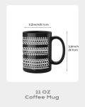 Joybloks 11OZ Black Funny Hidden Message Mug for Coworkers, Unique Coffee Lover White Elephant Gag Cup Gifts for Adults Women Men
