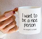 Retreez Funny Mug - I Want to be a Nice Person but Everyone's so Stupid 11 Oz Ceramic Coffee Mugs - Funny, Sarcasm, Sarcastic, Inspirational birthday gifts for friends, coworkers, siblings.