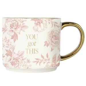 Sweet Water Decor You Got This Gold Handle Coffee Mugs - 17oz Cute Coffee Mugs for Hot & Cold Drinks - Spring Home Decor and Gift - Ideal Tea & Espresso Cups